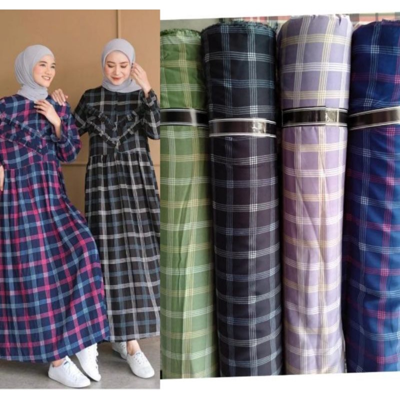 { Meteran 0.5 } Kain Rayon Dior Viscose Motif Premium