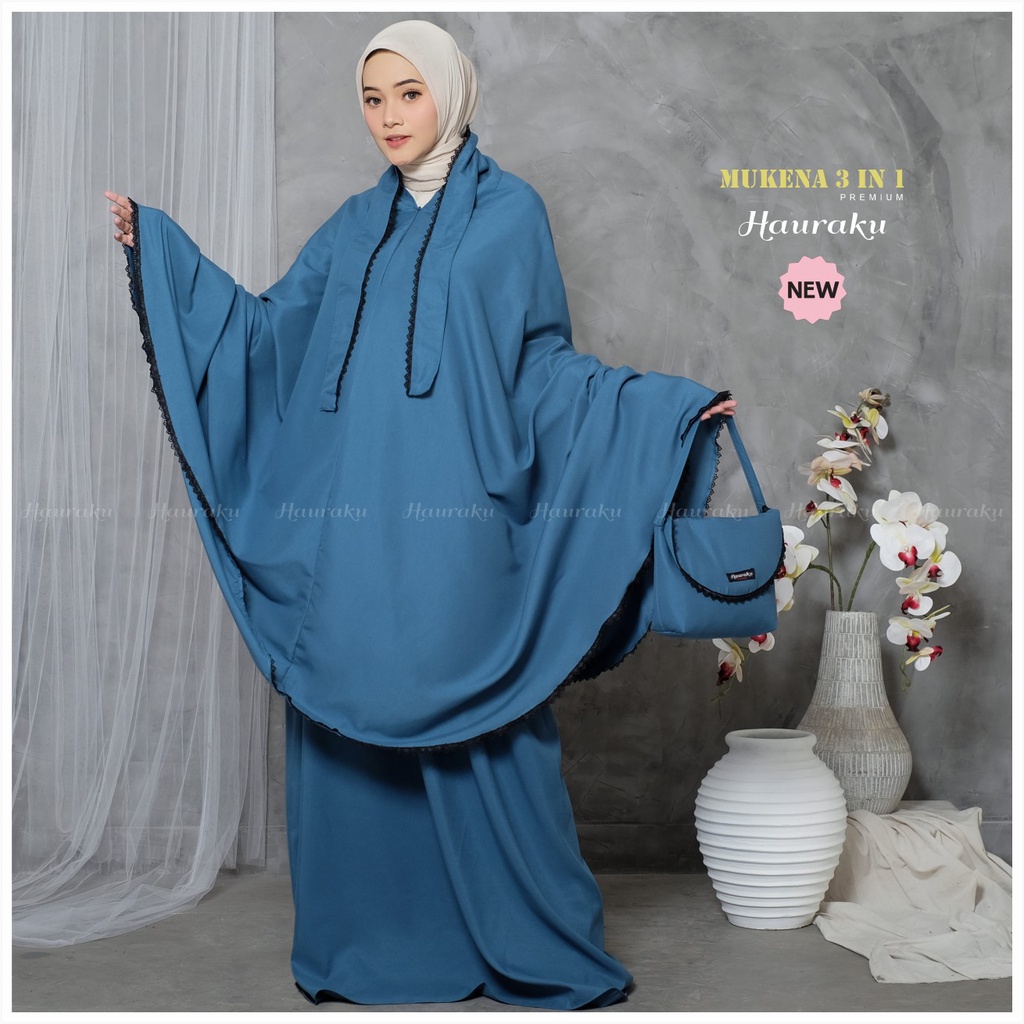 Mukena Dewasa 3 In 1 Katun Premium Traveling