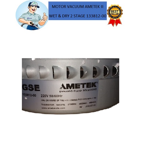 Motor Vacuum Ametek Wet and Dry 2 Stage 133812-00