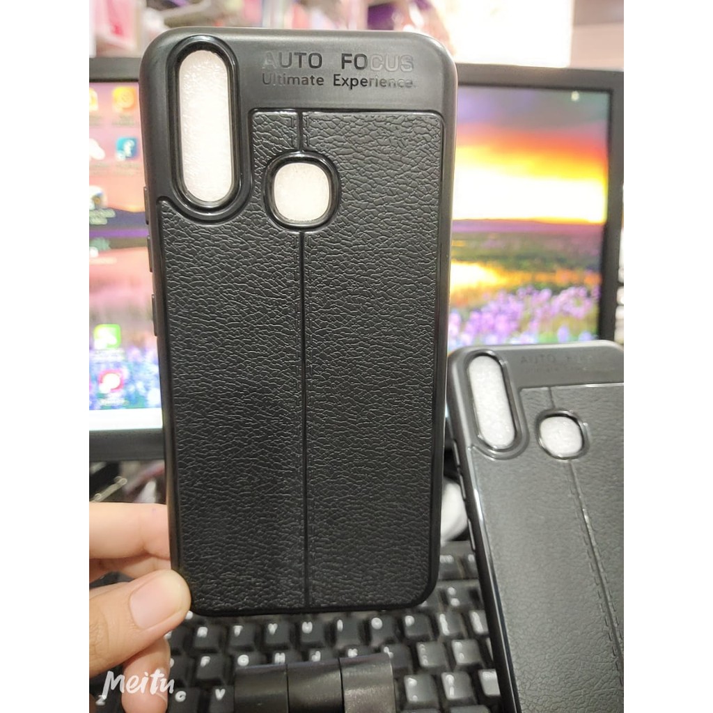 Auto Fokus Vivo Y11 Y12 6.35 inchi Leather Soft Case Vivo Y15 Y17 AUTOFOCUS Motif Kulit Jeruk