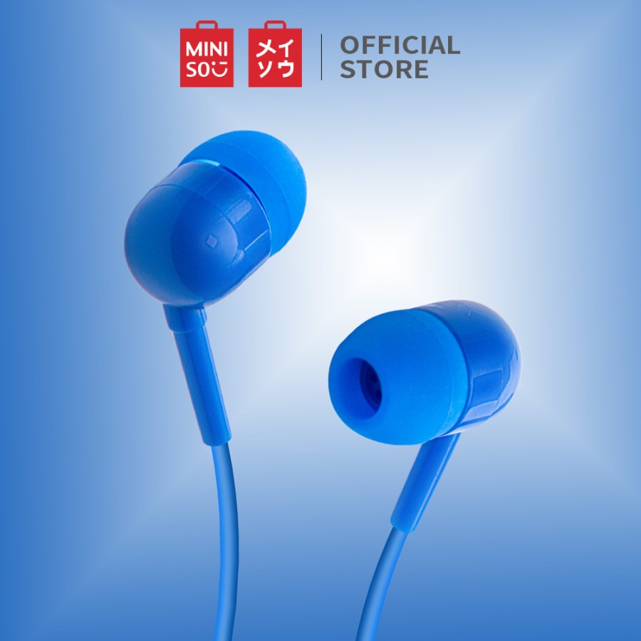 Miniso Official Music Earphone Colorful Capsule Headphones - blue