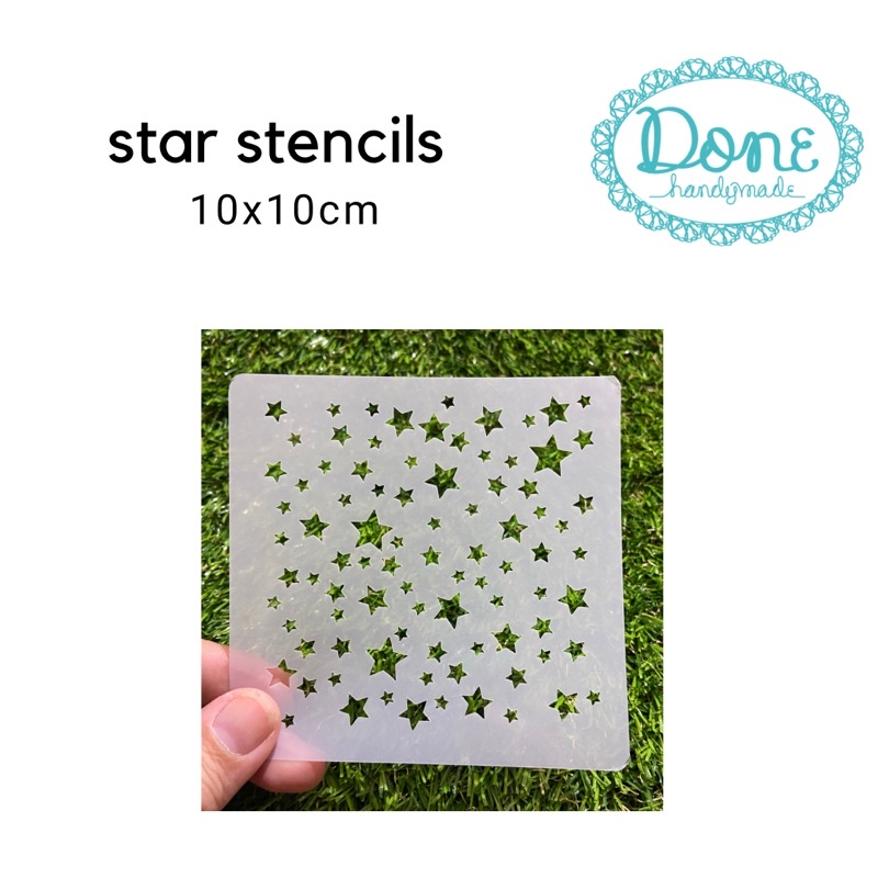 texture sheet lembar motif bintang star clay dinding stencil kain fondant scrapbooking stencils donehandymade done handymade jual bahan kerajinan tangan