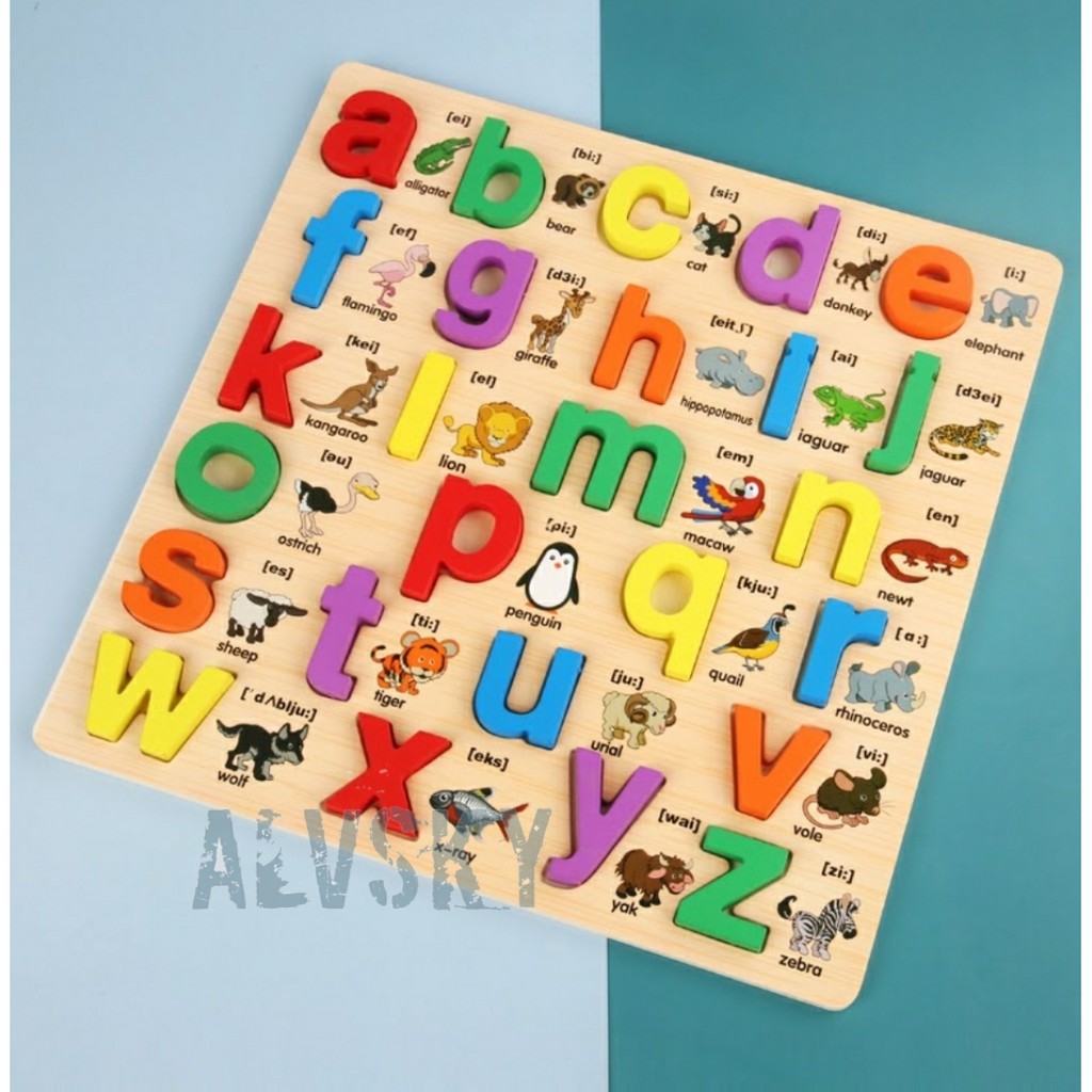 PUZZLE KAYU TIMBUL / PUZZLE CHUNKY ALFABET