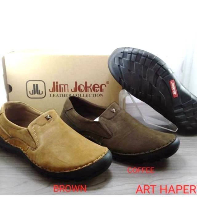 Sepatu Boots Kulit Asli Pria Laki Laki Jim Joker Haper 72 Shopee Indonesia