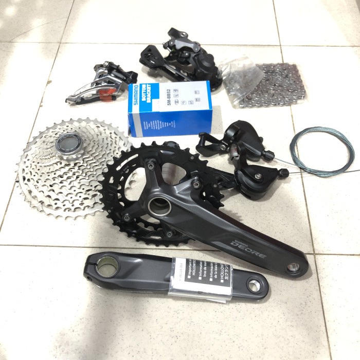 GROUPSET DEORE M5100 DOUBLE 2 X 11 CRANK 3626 CS 1142 MINI GROUP SET