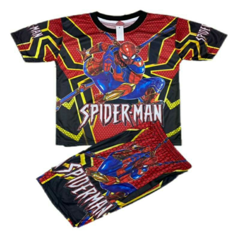 SETELAN ANAK SPIDERMAN / BAJU SUPERHERO MARVEL (COD)