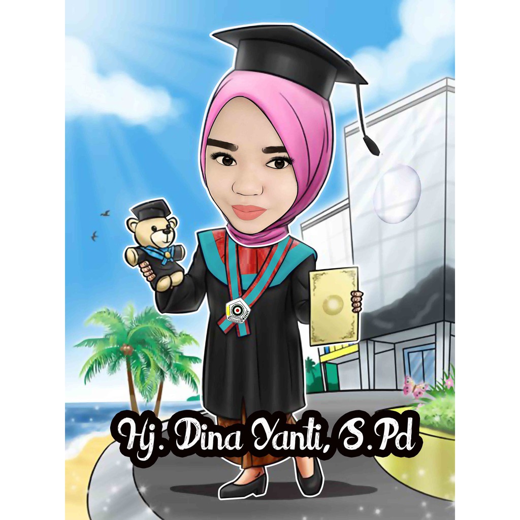 Contoh Gambar Karikatur Wisuda Ideku Unik