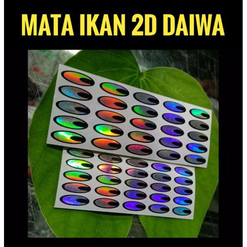 Stiker Mata Ikan 2D Daiwa Metal Jig