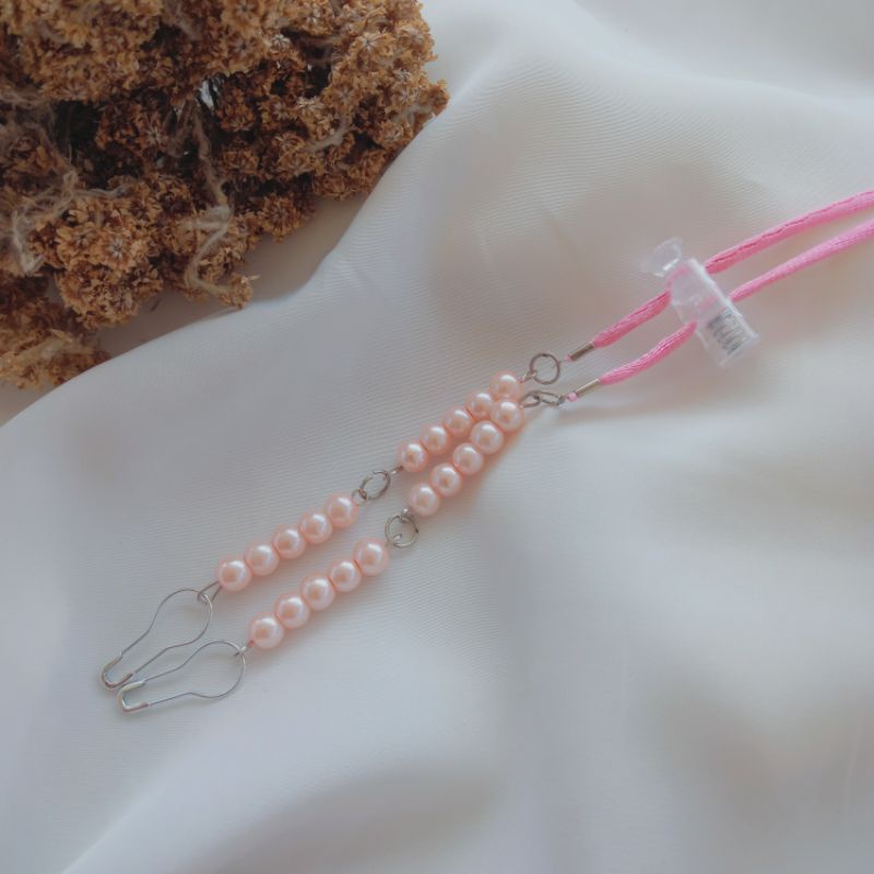 Masker strap 2in1 Mutiara Konektor Lanyard Pengait