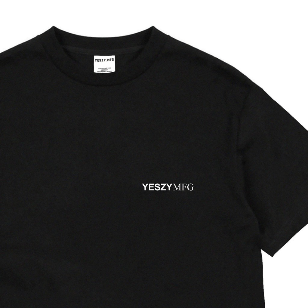 YESZY.MFG Tshirt Black Mismatch F White