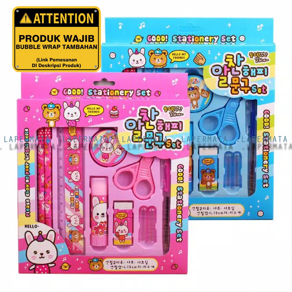 Alat Tulis Set 9 IN 1 Kids Stationery Karakter - LPM Shop