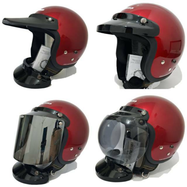 Helm Cargloss Retro Maroon Gloss