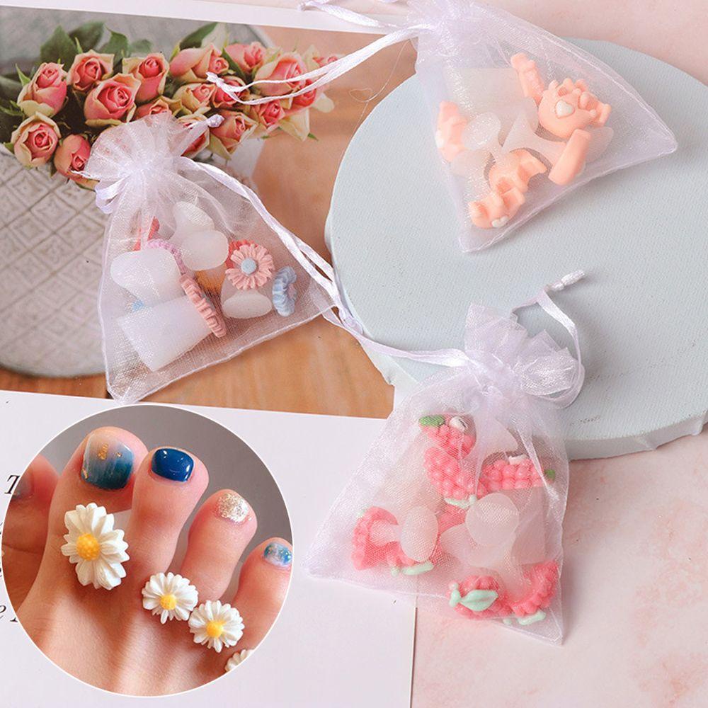 TOP 8pcs Pemisah Jari Kaki Desain Menawan Pedicure Care Nail Art Pembatas Kaki