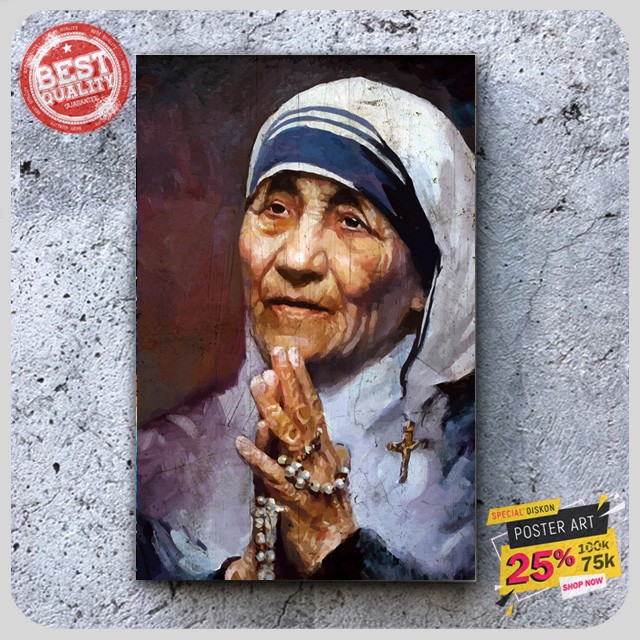 Pajangan dinding - Hiasan dinding - Poster Bunda Teresa - Dekorasi dinding - Wall Decor - 304537FHZ