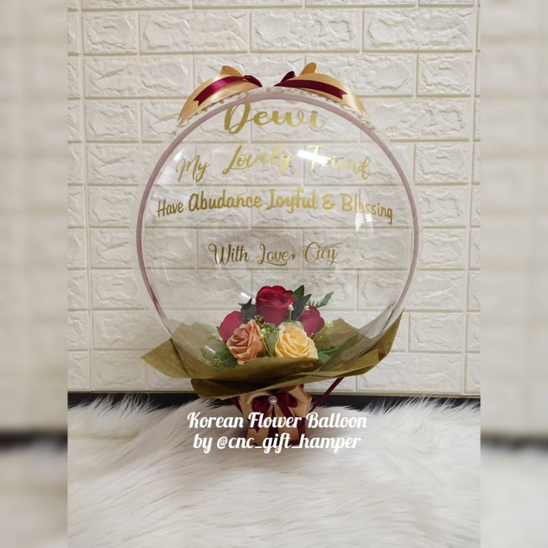 korean flower balloon / balon box / balon bunga / kado balon / kado ultah /buket balon / buket bunga