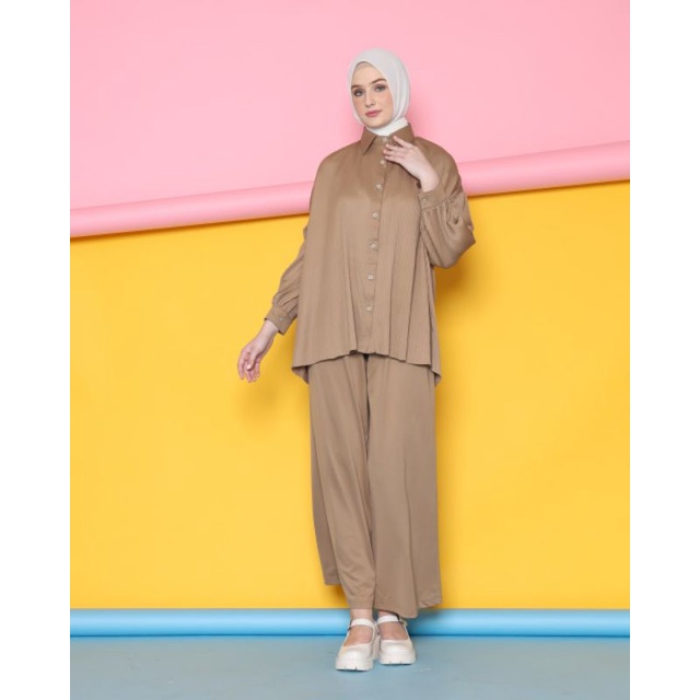 setelan casual setelan kekinian setelan plisket