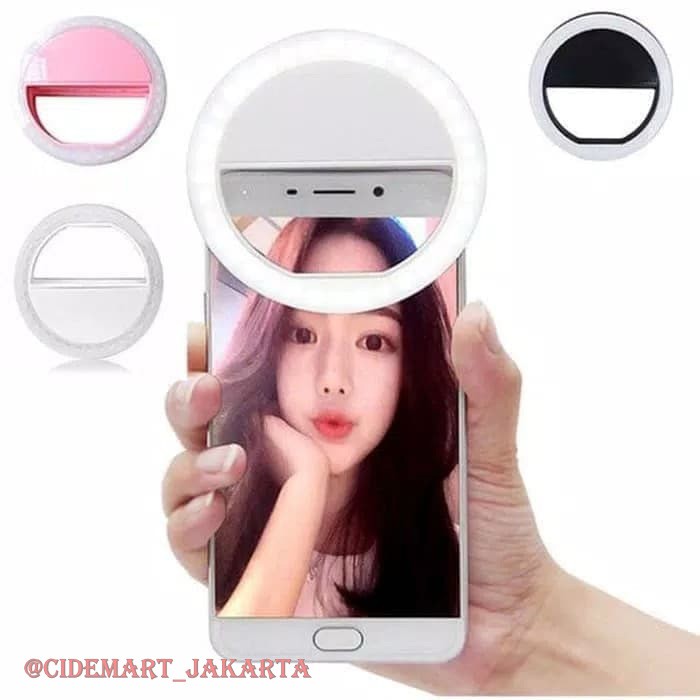 [BISA COD] RINGLIGHT / RING SELFIE BEAUTY CLIP FLASH LIGHT / LAMPU SELFIE LED