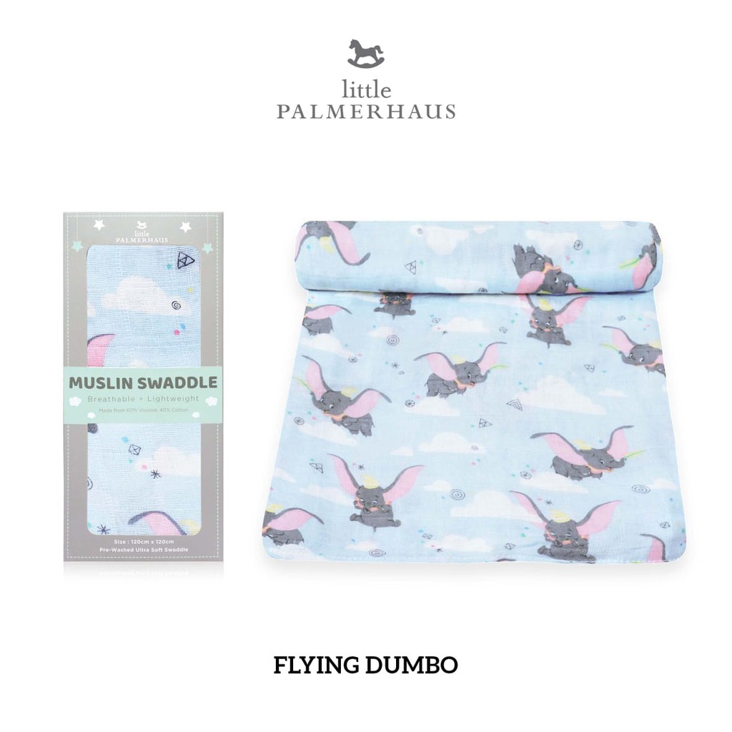 1 Pcs MUSLIN SWADDLE BEDONG  Little Palmerhaus bahan sangat halus by little terry selimut anak bedon