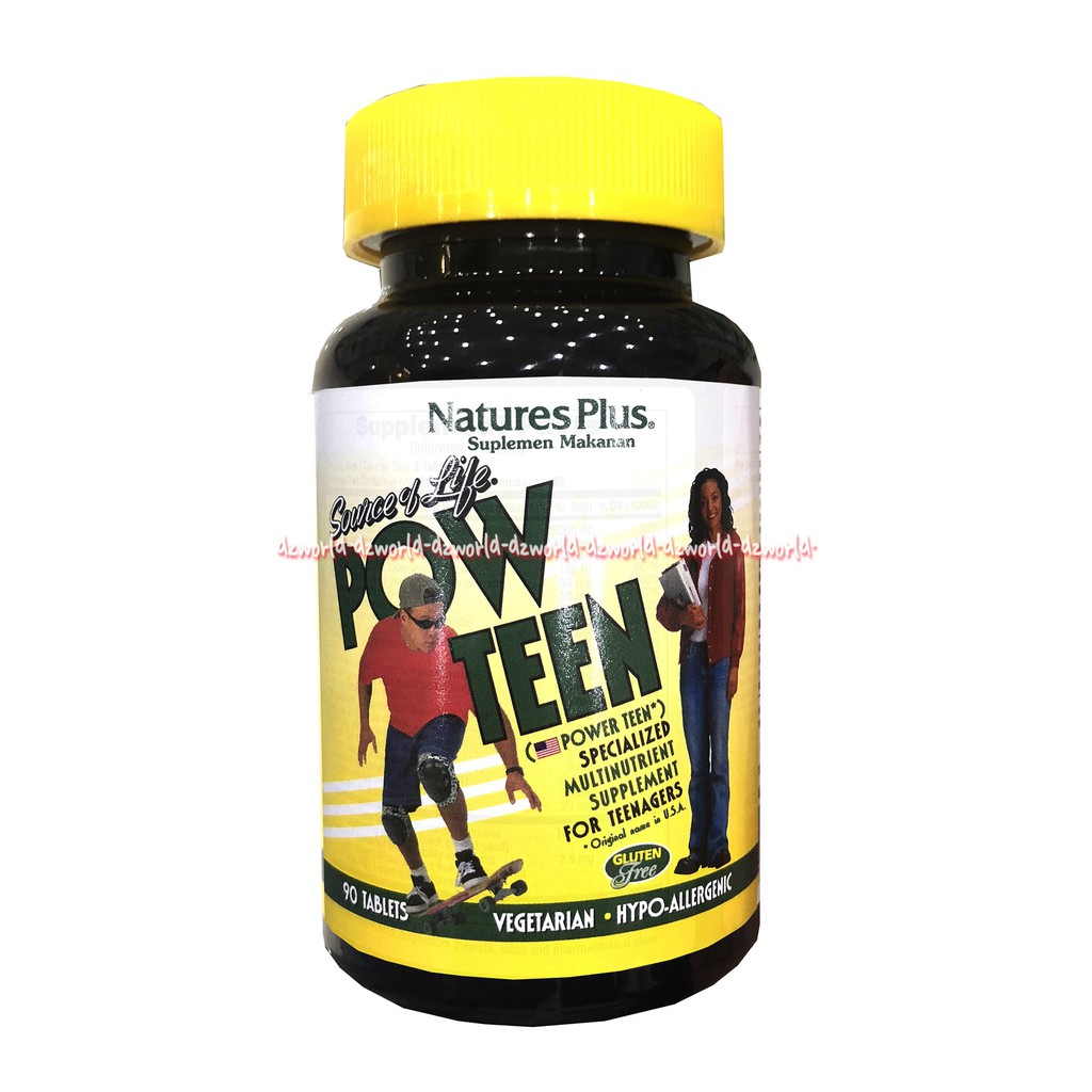 Natures Plus Pow Teen Multivitamin 90tablet Untuk Anak Remaja Vitamin Untuk Menjaga Daya Tahan Tubuh Nature's