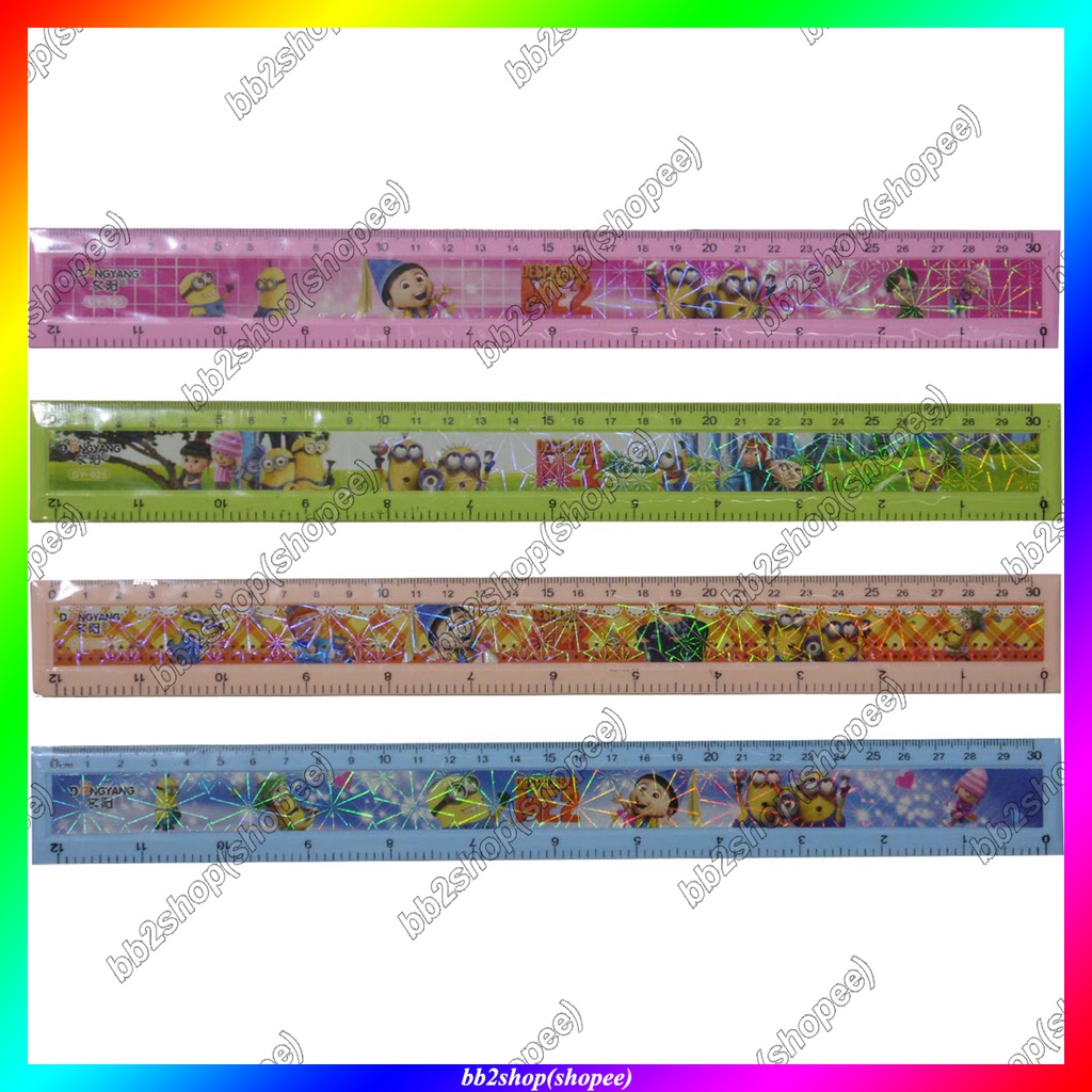 

Penggaris Karakter Kartun Motif Gambar Warna Warni Ruler Perlengkapan Sekolah Alat Tulis ATK Garisan