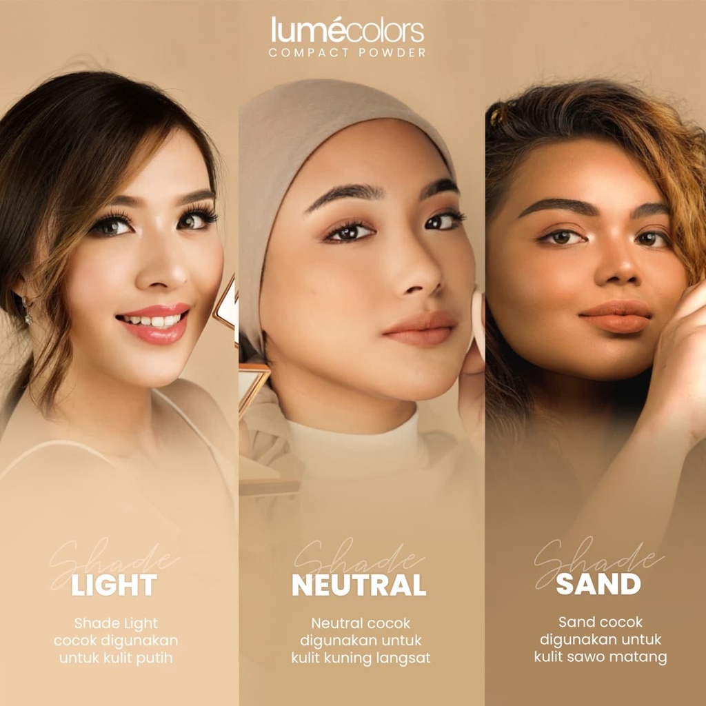 Lumecolors Compact Powder Two Way Cake with Oil Control Bedak Padat Lumecolors Tahan Hingga 16Jam