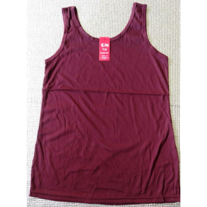 Singlet cewek / wanita Tank Top Golden Nick tali besar-Maroon