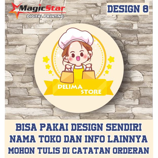 Sticker label custom bontak / label stiker logo cutting TERMURAH-LOGO 8