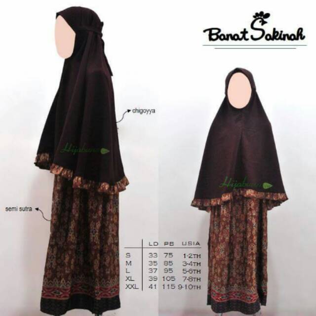 Setelan Gamis Anak Banat Sakinah by Hijabuna