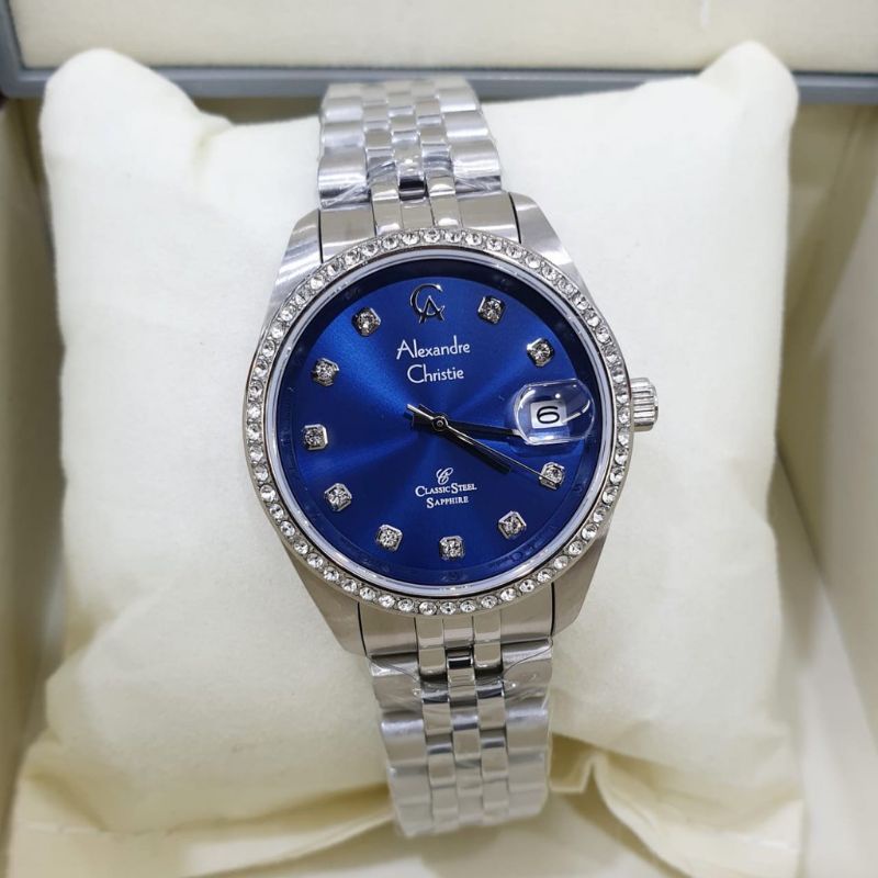 ALEXANDRE CHRISTIE AC5012 Original-Jam Tangan Wanita Terlaris Strap Stainless Sesuai Dengan Foto