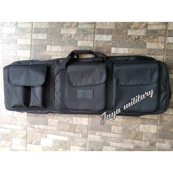 Gunbag 95 cm/ Tas Senjata 2 Unit Kompartemen 1smg V2/ Tas Senapan/Gunbag Hitam