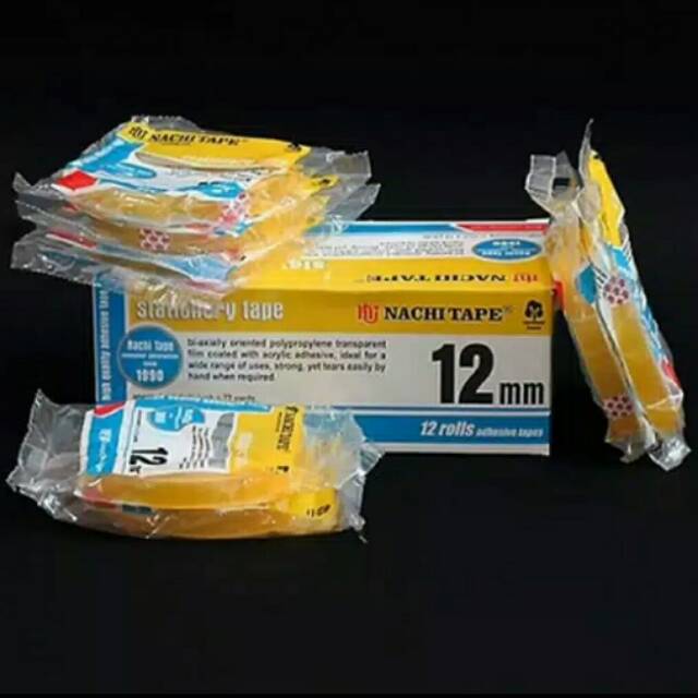 

ISOLASI 12MM/ ISOLASI BENING 12MM/ NACHI TAPE/ ISOLASI NACHI/ SELOTIP BENING