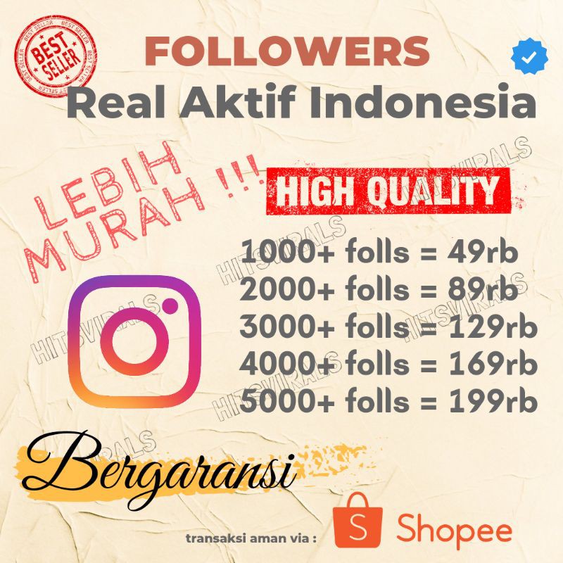Instagram 1k-5k Followers Real Aktif Indonesia Follower Akun IG High Quality Promo Murah Bergaransi