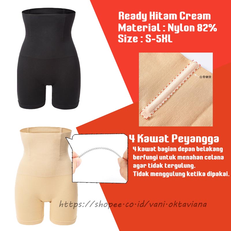 Korset Celana Pelangsing Perut Buncit Body Shaper Pants Korset Pelangsing Kualitas Premium Pelangsing Tubuh Wanita