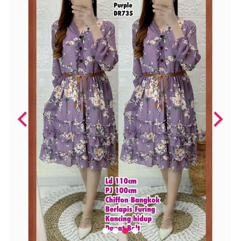 Tunik Bangkok,dress korea,Tunik bunga