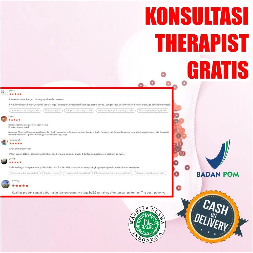 "HERBAL 60 KAPSUL ORI Pembersih Kewanitaan Tanpa efek samping haid lancar kewanitaan harum"