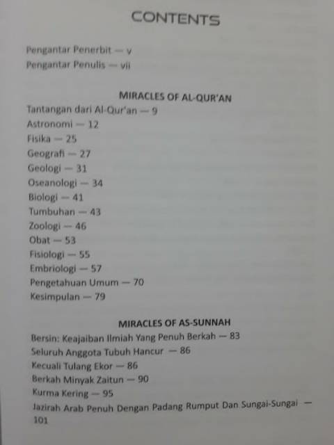 MIRACLE OF AL QUR'AN DAN AS SUNNAH