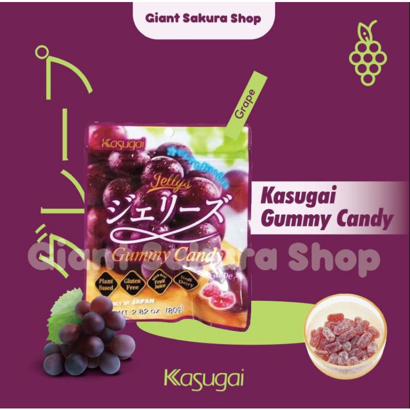 

Kasugai Grape Gummy Candy / permen impor / permen Jepang / permen