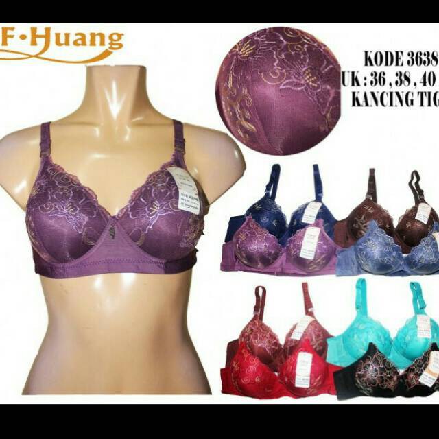 BH Busa Bordir Hak 3 FF Huang / BH FF Huang / BH Busa Jumbo / Bra Bordir / Bra FF Huang