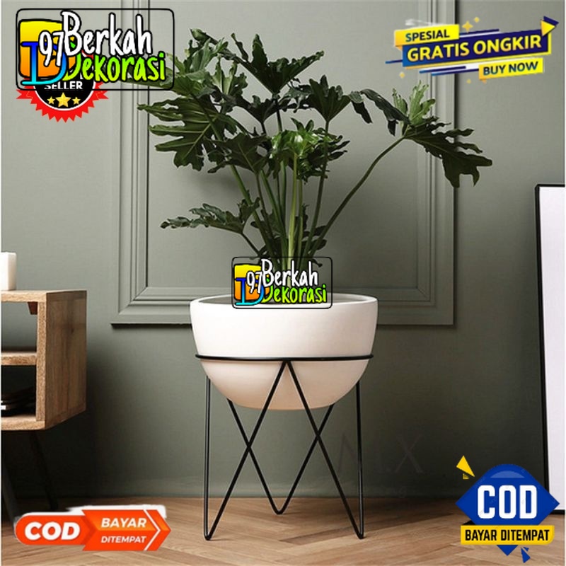 standing pot model kaki v/ standing pot besi