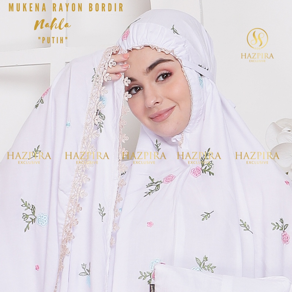 MUKENA BORDIR DEWASA RAYON NAHLA PREMIUM JUMBO