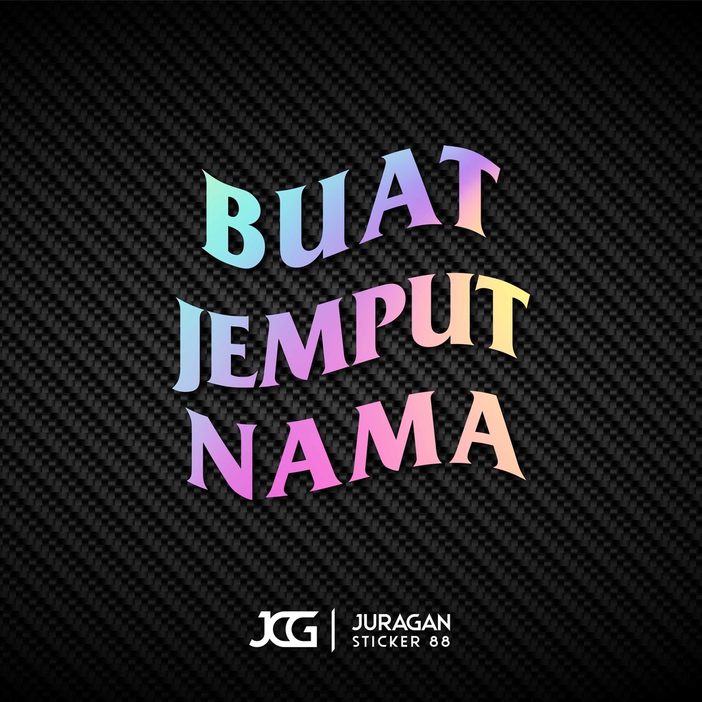 STICKER HOLOGRAM BUAT JEMPUT AYANG STIKER CUSTOM NAMA