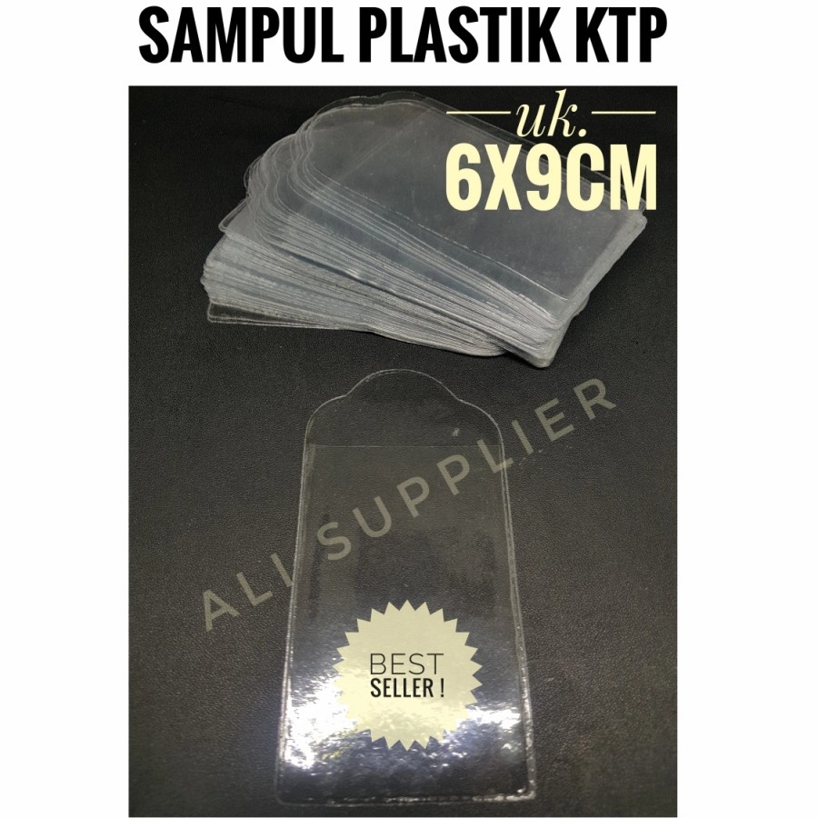 PLASTIK MIKA SAMPUL ID CARD ATM / KTP / NAME TAG ISI 100 MURAH !
