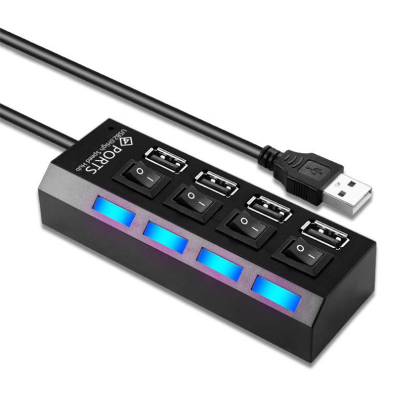 Btsg Hub Splitter Multi 4 Port USB 2.0 Dengan Lampu LED