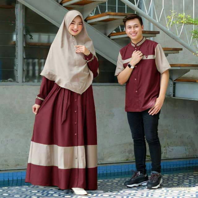 Couple Irasa + Bergo - Baju Pasangan - Couple Muslim Terbaru