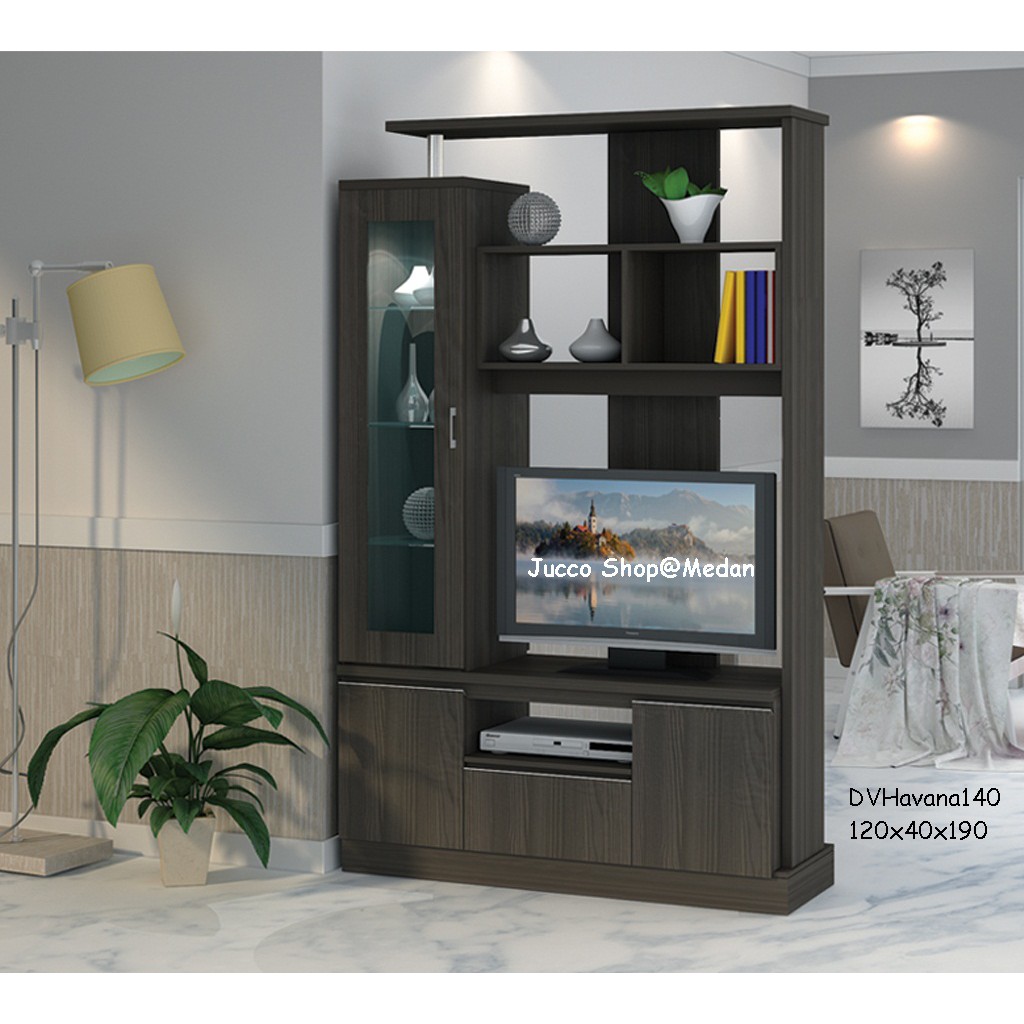 Lemari Hias Minimalis DV140 Siantano - Lemari Sekat 120x190 - Buffet Tv Cantik - Medan