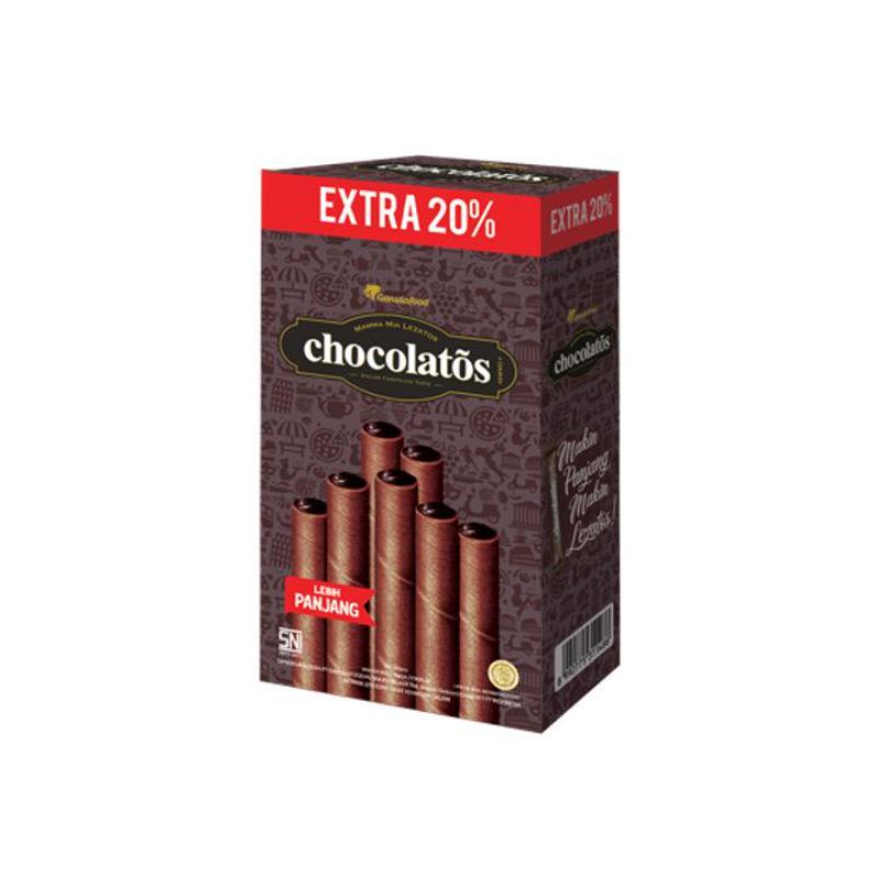 

Chocolatos dark wafer roll lebih panjang 20x16g