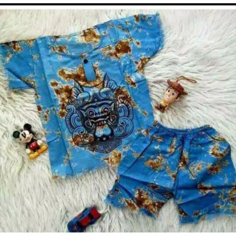 4s Grosir Solo || Setelan Baju Anak Barong Khas Bali ukuran S ,M ,L ,Xl