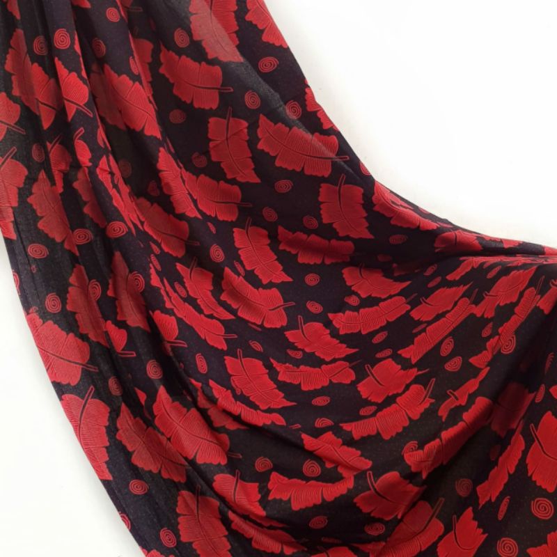 kain batik solo bahan katun motif daun pisang