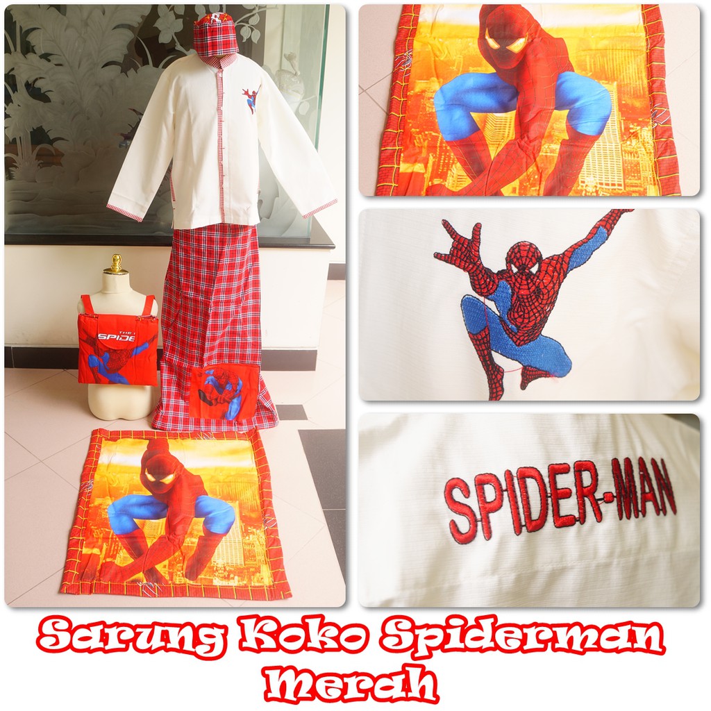 Baju Koko Anak Spider Merah ( BAJU NYA SAJA )