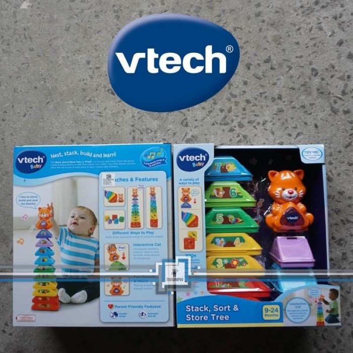 Vtech STACK SORT and STORE Tree / Vtech Baby Mainan Bayi Tumpuk 123